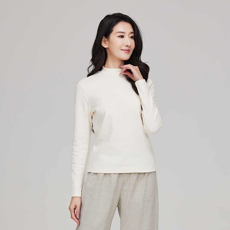 素道有机彩棉高领修身打底衫针织秋冬款内穿
