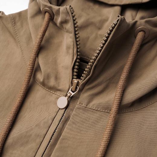 ROMI STUDIO“轻量风度”高密棉石酵酵洗连帽抽绳风衣外套24SSW1015 商品图3