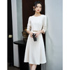 米思阳2025秋季新款收腰显瘦法式复古连衣裙高级感纯色裙子女2938 商品缩略图1