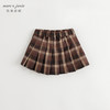 马克珍妮女童复古学院格子百褶短裙半身裙儿童裙子秋装新款241272 商品缩略图2