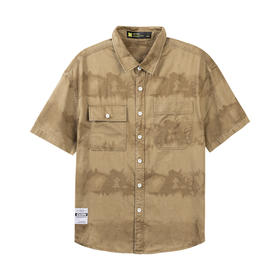 【新品上新】HX 夏季水洗牛仔翻领短袖衬衫S103422223101