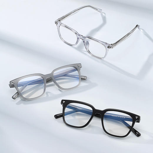 普莱斯光学镜框PBG24033A  潮搭黑框实力上镜  光泽板材舒适翻倍 男女同款 三色可选 商品图6