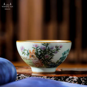 问鼎汝瓷鼎峰系列束罗杯（兔子）