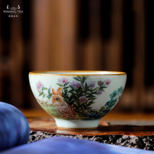 问鼎汝瓷鼎峰系列束罗杯（兔子） 商品图0