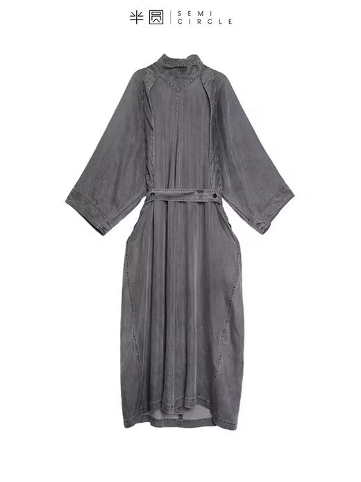 半圆/D24102011/连衣裙女中袖荡领小众设计感 商品图2