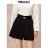 VIMAGE纬漫纪时尚休闲显瘦高腰直筒短裤秋季新款V2205807 商品缩略图4