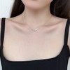 ins风 s925银高级珍珠迷你方形项链锁骨 商品缩略图4