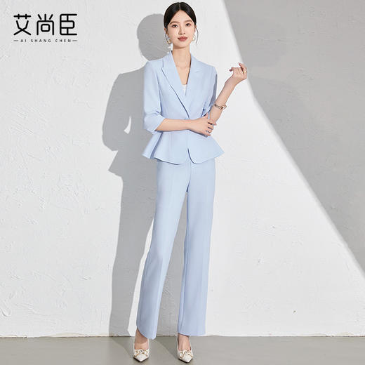 艾尚臣西装套装女修身显瘦通勤秋季工作服高级感商务职场正式场合两件套 商品图6
