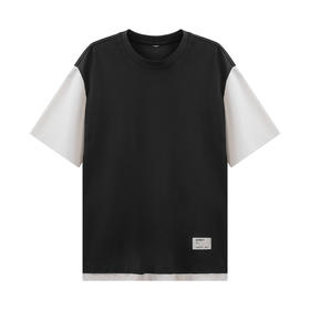 【秒杀专属】HX 夏季假两件圆领短袖T恤S102423284101