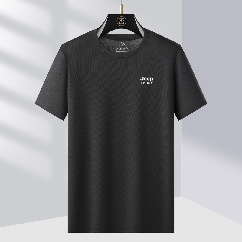 【2件起拍，单件不发货】吉普/JEEP SPIRIT JP-XRB2409款夏季新款特种网格布料速干T恤