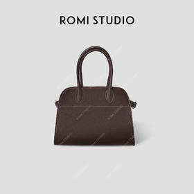 ROMI STUDIO “复古优雅” 双层荔枝纹头层牛皮托特手提包 24SSB181