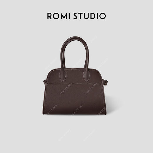 ROMI STUDIO “复古优雅” 双层荔枝纹头层牛皮托特手提包 24SSB181 商品图0