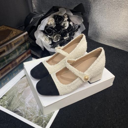 🌻🔥🔥无法拒绝的赫本风😭上脚财阀千金即视感 🔥是小香风独有的高级感!!!【ROAADN赫本拼色小香风内增高玛丽珍鞋C556】不要💰398+！只要108！ 商品图3