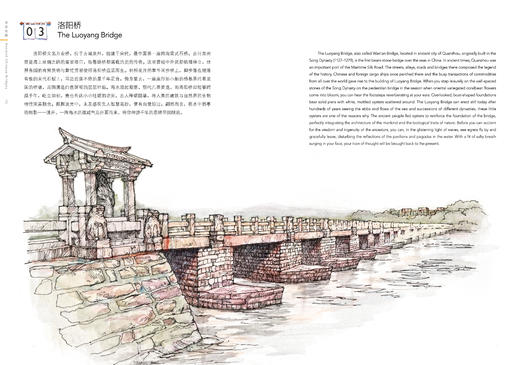 《中国古镇 古桥 古寺 民居》手绘名物系列（全4册）中英双语 商品图8