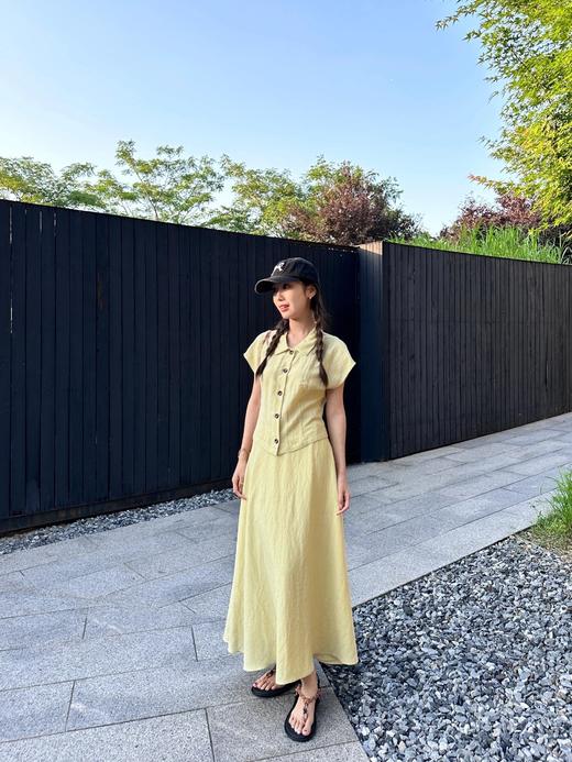 👍👍【度假款！超Chill减龄黄色套装】1.各种博主穿搭都有推荐，巨火🔥🔥 2.慵懒又精致的韩系松弛感☑舒适度满分，👍超级遮肉显瘦 商品图2