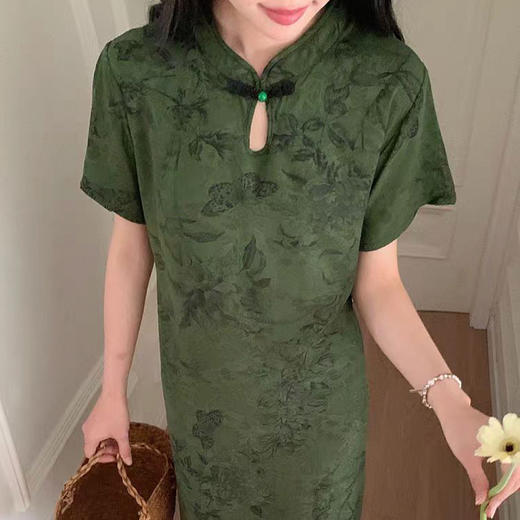 新中式棉绸旗袍裙 ，轻薄凉爽，出再多汗都不沾身，90-150斤都能穿【G】 商品图6