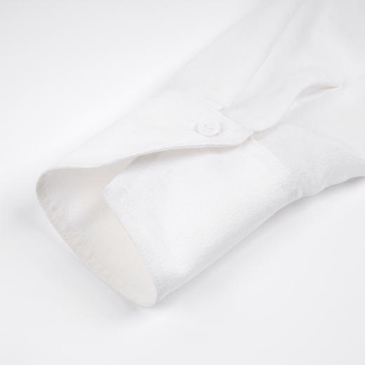 NEELLY纳俪商场同款秋季新款纯色通勤长袖衬衫女宽松休闲白色衬衣N24081B01079 商品图2