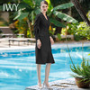 IWY/秋款赫本风小黑裙女士连衣裙高级感知性通勤端庄中长裙职业装Q988-B 商品缩略图4