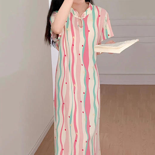 新中式棉绸旗袍裙 ，轻薄凉爽，出再多汗都不沾身，90-150斤都能穿【G】 商品图10