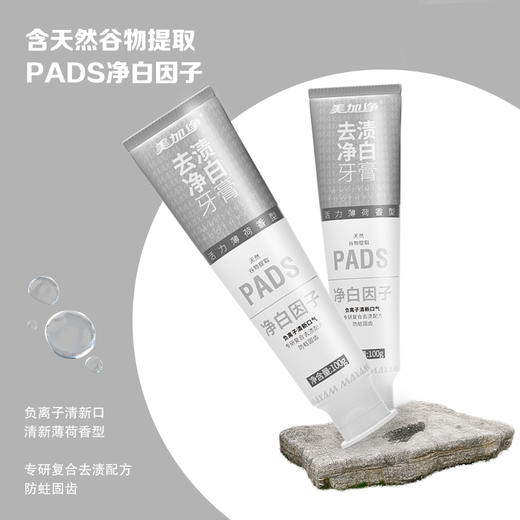 美加净 4支装100克净白护牙龈抗牙结石牙膏【下单尊享赠：植尚软毛牙刷2支+同款牙膏小样3支*20g】 商品图3