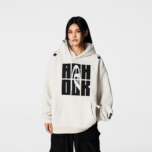 【Achock官方店】贴布绣连帽卫衣男款秋季美式潮牌重磅情侣款外套 商品图0