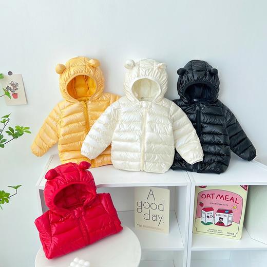 【防风面料/充棉饱满/温暖舒适，秋冬男女童防寒羽绒外套】小沐童儿童小熊款 男童女童宝宝棉衣 新款轻薄棉服 小童棉袄卡通外套-QQ 商品图0