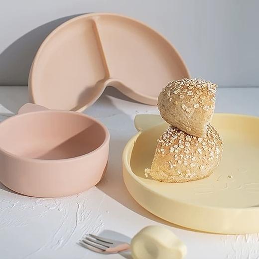 【品牌直供】Qlittle辅食碗+分隔盘+叉勺套装 商品图0