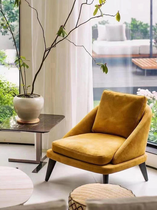 华莱士 休闲椅 | 皮布面料可选，详询客服 商品图6