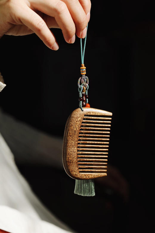 【青山特惠】金丝楠【颜末】木梳-挂件 s8 商品图2