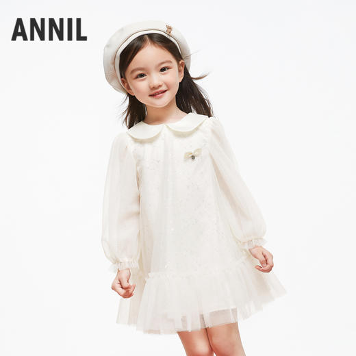 女童闪耀网纱连衣裙新款安奈儿童装实体店同款XG433686 商品图0