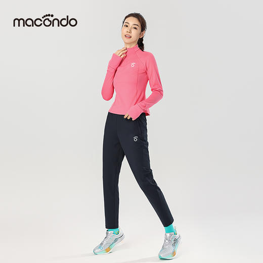 春秋马孔多男女针织加绒长裤  磨毛保暖 吸湿速干 锥形脚口显瘦 防汗手机仓 两侧拉链兜 腰部抽绳 商品图4