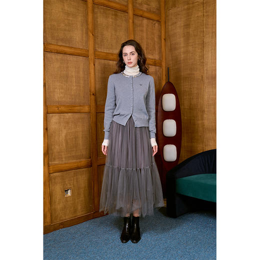 Heydress网纱半身裙女春秋浪漫度假轻盈飘逸层次感宽松A字裙子 商品图1