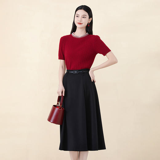 SQQ3BD078诗梦女装黑色半身裙 商品图1