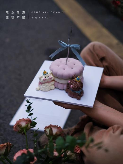 粉色emoji（巧克力喷霜蛋糕，常温后会有裂纹） 商品图6