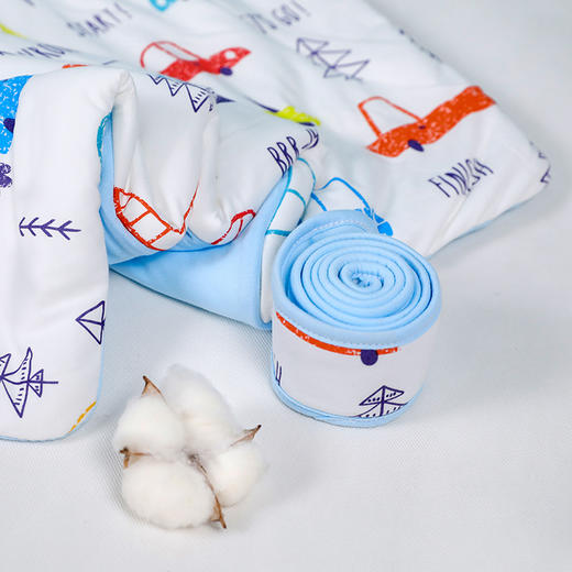 贝彤针织棉双胆抱被粉色/蓝色100*100cm 商品图7