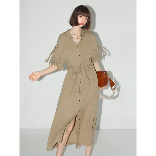 COCOBELLA[100%莱赛尔]重工衬衫裙早秋工装风连衣裙FR7022 商品图3