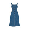 Heydress复古牛仔背带裙女春秋宽肩带A摆合体收腰时尚百搭连衣裙 商品缩略图4