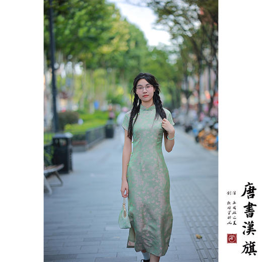 【青梅】提花段立领清新精致改良旗袍新中式 商品图4