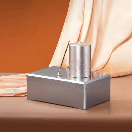 见喜【灰.实木烤漆.单合金罐+1茶勺】100元1套.整箱16套 商品图4