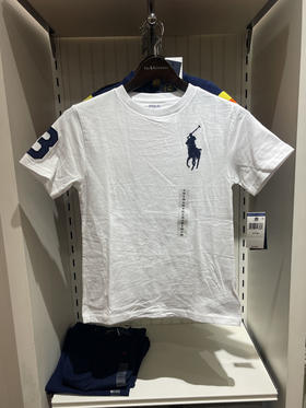 Polo Ralph Lauren 男大小童刺绣马标纯棉透气大3号圆领短袖T恤