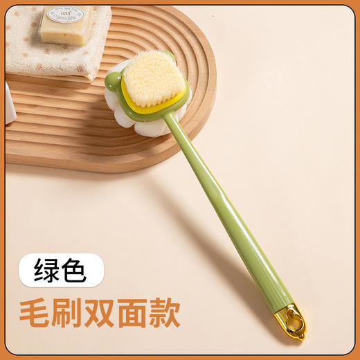 【双面清洁❗️解锁沐浴新方式】长柄搓澡刷双面软毛硅胶洗澡刷，双面清洁更彻底去污，身体清洁浴刷擦背搓背神器刷子QQ 商品图6