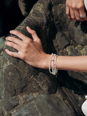 monSecret｜WA240402 微澜多层手链【WAVE】 [ 银 ]