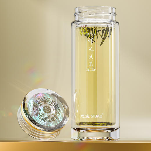思宝旗舰店新品祥光贝采双层玻璃杯便携车载礼盒包装 商品图3