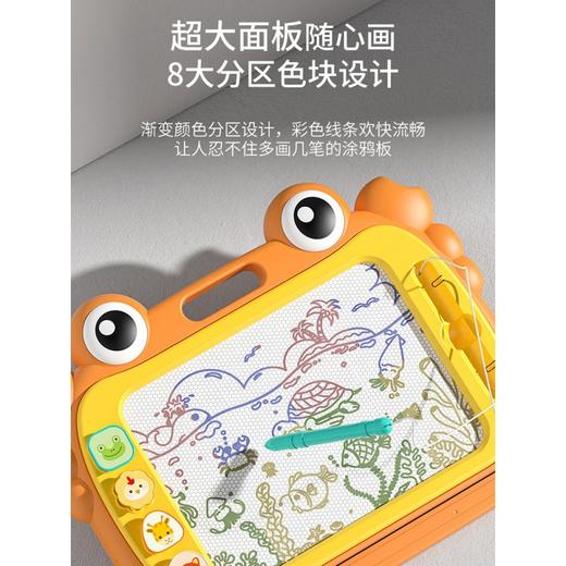 【卡通磁性画板 炫彩磁粉 安全无尘】儿童画板磁性画画板 玩具涂鸦板 宝宝写字板 磁力彩色绘画 架画桌礼品 绘画能培养孩子的艺术能力 能提升创造力和想象力-QQ 商品图1
