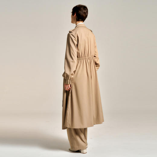 谜底长风衣女士2024秋新品通勤风优雅知性宽松垂感外套243ME1169 商品图2