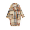 谜底格子长款风衣女士2024秋新品复古风时髦大口袋外套243ME1130 商品缩略图4
