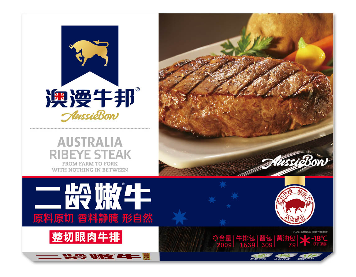 中国奥漫牛邦整切眼肉牛排200g