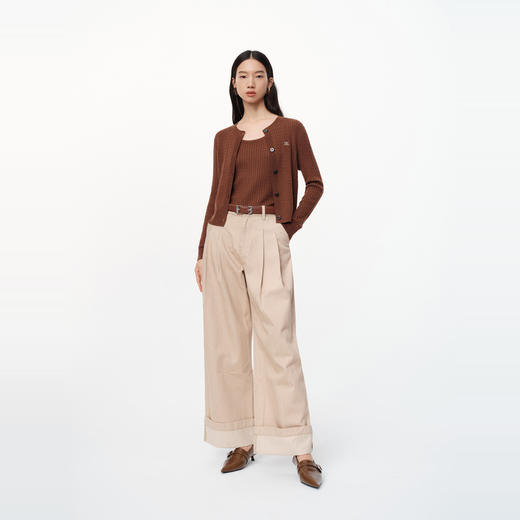 NEELLY纳俪商场同款秋季新款两件套上衣女通勤简约修身长袖针织衫N24081A01067 商品图2