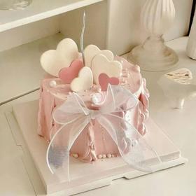 6英寸浪漫七夕情人节动物奶油蛋糕