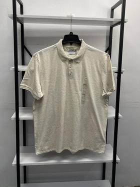 Calvin Klein/CK 男士夏季新款纯色翻领棉混纺透气短袖POLO衫